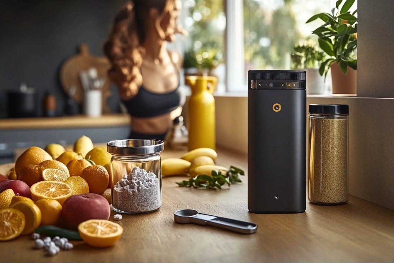Citrons, oranges, appareil et ingrédients sur comptoir de cuisine
